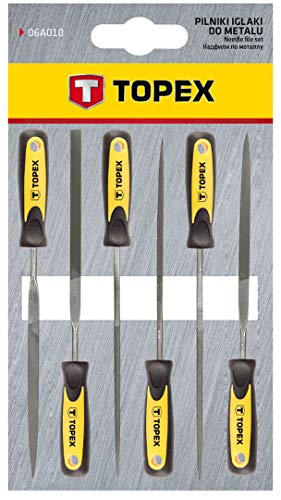 Topex 06A010 Limas de Aguja para Metal, 6 Piezas