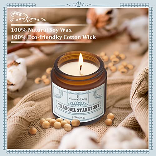 Vela Perfumada, Set de Regalo, Eleanore's Diary 4 PCS Velas en frasco,100% Cera de Soja Natural,Velas Perfumadas, Alivia el Estrés y Uso Diario, Regalo de Cumpleaños para Mujeres
