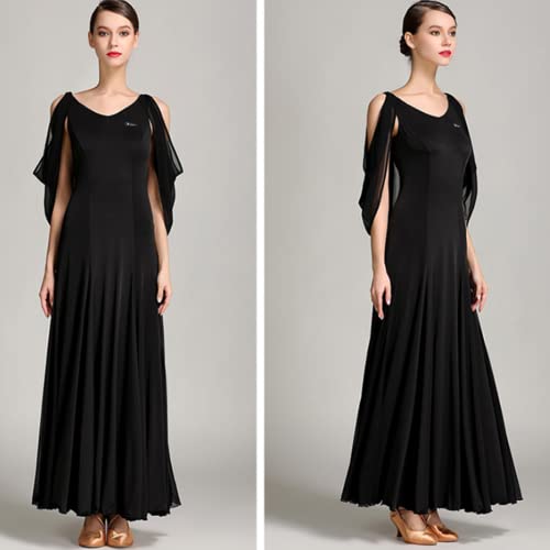 Vestido de baile profesional con cuello en V, para mujer, vestido de baile de flamenco, vestido de competición
