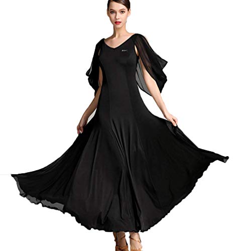 Vestido de baile profesional con cuello en V, para mujer, vestido de baile de flamenco, vestido de competición