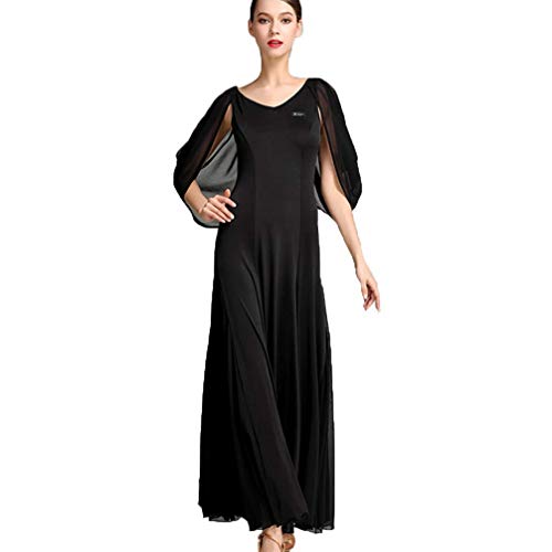Vestido de baile profesional con cuello en V, para mujer, vestido de baile de flamenco, vestido de competición