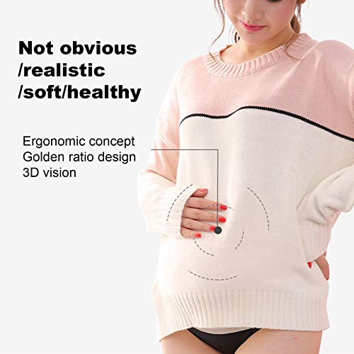 Vientre de embarazo falso, color de piel realista, traje de vientre falso artificial de silicona, antivibración, vientre de embarazada falso para accesorios de fotografía, actuación, publicidad(L)