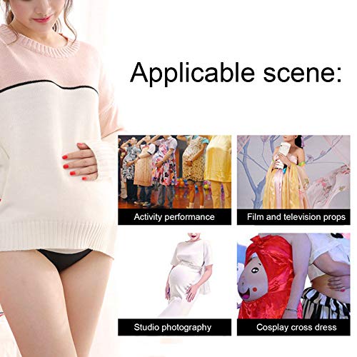 Vientre de embarazo falso, color de piel realista, traje de vientre falso artificial de silicona, antivibración, vientre de embarazada falso para accesorios de fotografía, actuación, publicidad(L)