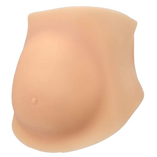 Vientre de embarazo falso, color de piel realista, traje de vientre falso artificial de silicona, antivibración, vientre de embarazada falso para accesorios de fotografía, actuación, publicidad(L)