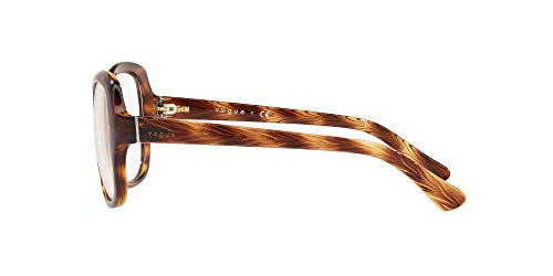 VOGUE VO2871S - Gafas de sol cuadradas para mujer, diseño de rayas, color oscuro y transparente, 56 mm