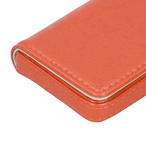 Voluxe Tarjetero de Visita, Tarjetero de diseño de Gran Capacidad para Tarjetas de presentación para promoción minorista o publicitaria Regalos comerciales Uso Personal(Orange, 001#)