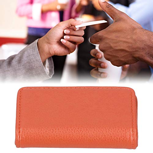 Voluxe Tarjetero de Visita, Tarjetero de diseño de Gran Capacidad para Tarjetas de presentación para promoción minorista o publicitaria Regalos comerciales Uso Personal(Orange, 001#)