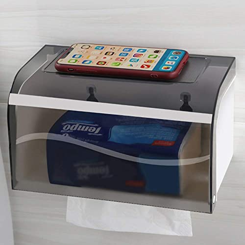 WCYPOT Portarrollos de Papel higiénico Caja de pañuelos de baño Perforación Gratuita Baño de baño Bandeja de Papel higiénico Estante de Papel higiénico Rollo de Papel Impermeable Papel de almacenam