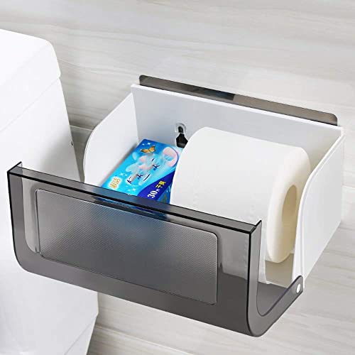 WCYPOT Portarrollos de Papel higiénico Caja de pañuelos de baño Perforación Gratuita Baño de baño Bandeja de Papel higiénico Estante de Papel higiénico Rollo de Papel Impermeable Papel de almacenam