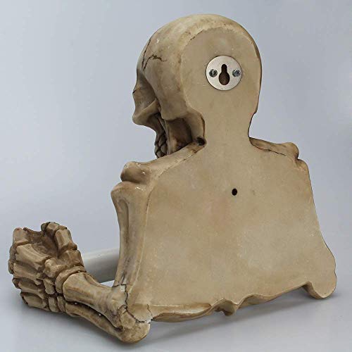 WCYPOT Soporte para Papel higiénico Calaveras de Esqueleto Soporte Decorativo para Papel higiénico en Scary Halloween Decoración de baño Placas de Pared Dispensador de Papel higiénico, Espeluznante