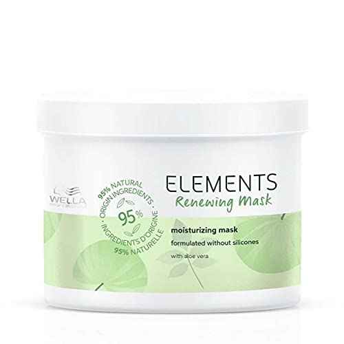WELLA PROFESSIONALS Mascarilla Wella Elements Gr Nueva Sin Sulfatos Ni Siliconas, Con Aloe Vera, Banana, 500 Mililitro