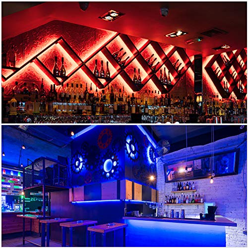 WenTop Tiras LED 5M, Luces LED Habitación 5 Metros, Tira LED RGB Color con Control Remoto, Para Decoración de TV, Techo, Dormitorio, Bares