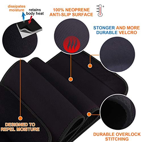 WIN.MAX Faja Reductora Mujer y Hombre,Faja Adelgazante,Faja para Gimnasio de Neopreno, Cinturón Lumbar Abdominal para Sudar y Hacer Deporte,Fitness y Proteger los lumbares