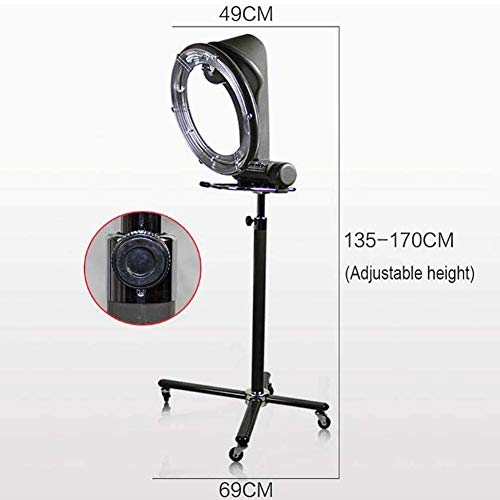 WRQ 950W En Pie Casco Secador De Pelo, Salón Pro, con Rolling Base, Peluqueria Multizona Pelo Color Procesador, Secadora Acelerador Ajustable Capucha Máquina