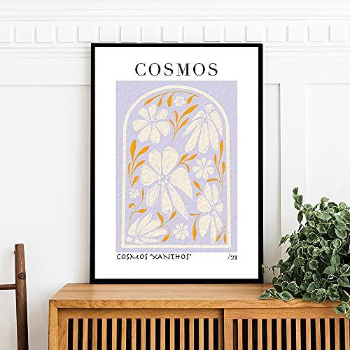 YINGFUN Arte Moderno Arte Wildflower Imprimir Imágenes Poppy Lupin Crocus Lienzo Pintura Acuarela Floral Poster Cocina Cocina Decoración (Color : C, Size : 40x50cm No Frame)