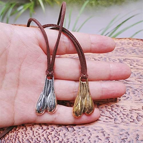 YUANYUAN520 Colgante, Collar de la Gota del Huevo Vintage Hombre genital Boda joyería exagerada Sorpresa Regalo Collar Amuleto Joyería (Metal Color : Antique Silver Plated)