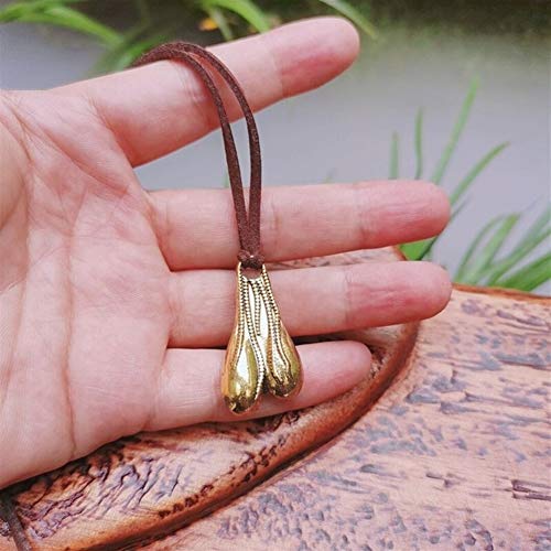 YUNGYE Pendant Colgante, Collar de la Gota del Huevo Vintage Hombre genital Boda joyería exagerada Sorpresa Regalo Collar Amuleto (Metal Color : Antique Silver Plated)