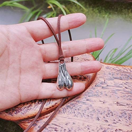 YUNGYE Pendant Colgante, Collar de la Gota del Huevo Vintage Hombre genital Boda joyería exagerada Sorpresa Regalo Collar Amuleto (Metal Color : Antique Silver Plated)