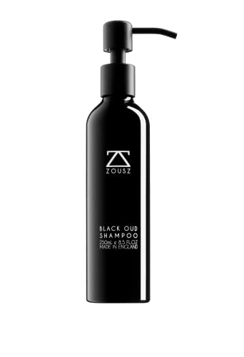 ZOUSZ Champú Hombre - Champú Oud Limpiador, Vitalizante y Nutritivo de Uso Diario, Para el Cabello y la Barba, Contiene Ingredientes Naturales y Orgánicos, Sin SLS, Parabenos ni Silicona 250mL