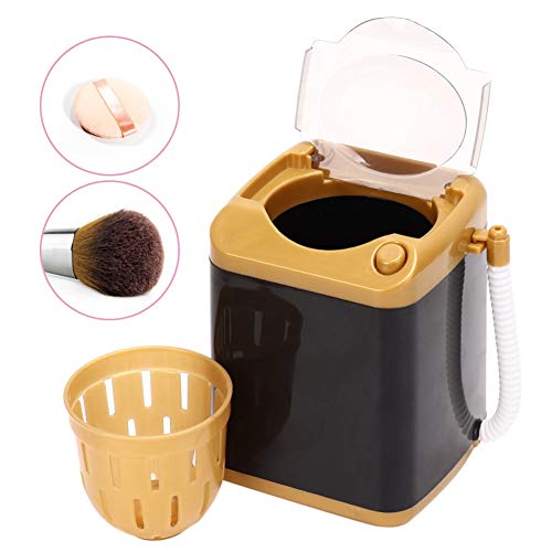 Zwindy Beauty Blender Lavadora | Mini Lavadora eléctrica, Navidad/cumpleaños/año Nuevo para niña, para Lavar Herramientas cosméticas, fácil de operar y Usar.(Oro)