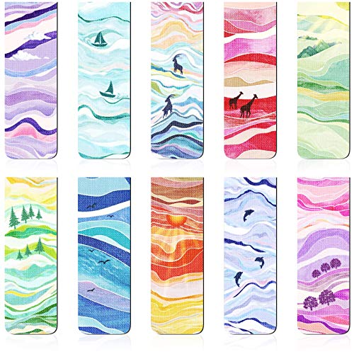10 Piezas Marcadores de Libro de Capas de Colores Clips de Página Magnéticos Set de Marcapáginas Surtidas para Papelería Oficina Lectura Estudiantes