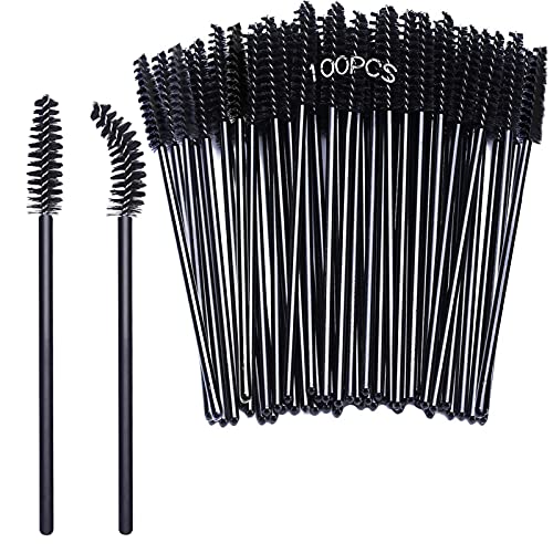 100 Piezas Desechables Cepillos de Pestañas, Rimel Cepillos, Cepillos de Cejas, Brocha de Pestañas para Extensiones de Pestañas