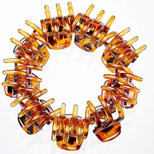 12 Unidades de Garra Clips de Tamaño Mediano Garras de Pelo de 1.3 Pulgadas Pinza de Pelo Clip de Garra Clip Grip para Mujeres Niñas Pelo Grueso o Medio (Marrón)