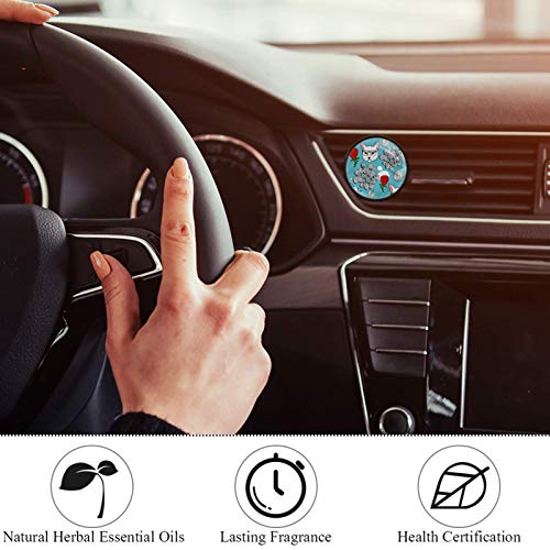 2pcs Aromatherapy Diffuser Car Essential Oil Diffuser Vent Clip Seamless Background with Cat Portraits