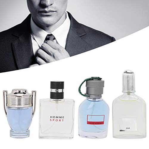 4pcs 25ml Hombres Perfume Perfume natural de larga duración Perfume masculino Spray Set de regalo, Perfume ligero Regalo de perfume de Colonia, Caja de regalo de 4 botellas