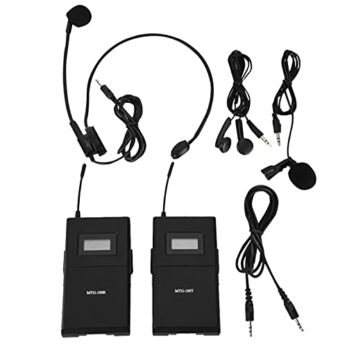 902-927MHz Sistema de guía turístico inalámbrico 1 para todos Sistema de traducción simultánea de 328 pies de distancia, sistema de guía de audio de traducción estable y suave con sonido con cancelaci