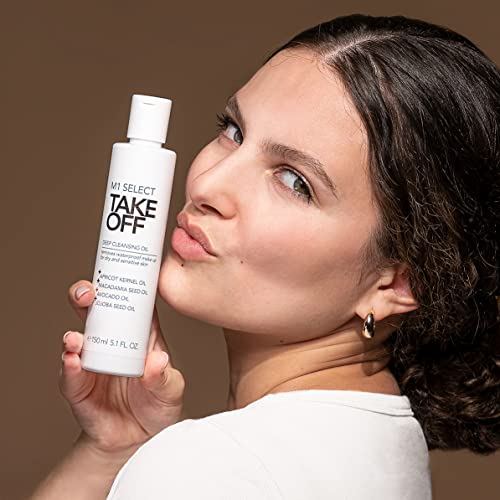 Aceite limpiador de efecto profundo con valiosos aceites vegetales, elimina eficazmente las impurezas y el maquillaje resistente al agua, M1 Select Take Off.