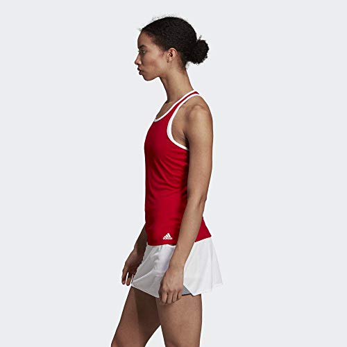 adidas Club Tank Camiseta De Tirantes, Mujer, Escarl, L