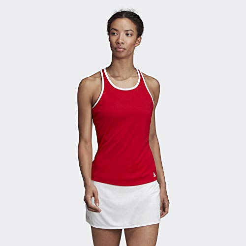 adidas Club Tank Camiseta De Tirantes, Mujer, Escarl, L