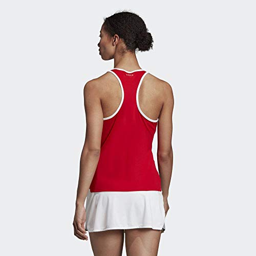 adidas Club Tank Camiseta De Tirantes, Mujer, Escarl, L