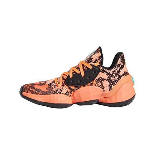 adidas Kids Unisex's Harden Vol. 4 Basketball Shoe, Signal Coral/core Black/Signal Coral, 7 M US