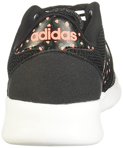 adidas Qt Racer, Zapatillas para Correr Mujer, Core Black/Core Black/Signal Coral, 38 2/3 EU