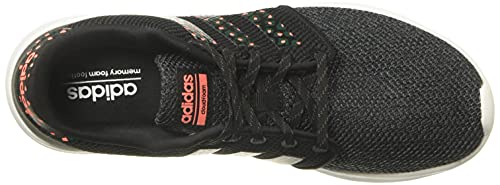 adidas Qt Racer, Zapatillas para Correr Mujer, Core Black/Core Black/Signal Coral, 38 2/3 EU