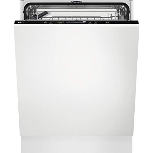AEG FSB53617Z Lavavajillas de Integración AirDry 13 cubiertos, Desconexión automática, Display con sistema QuickSelect, 7 programas a 3 temperaturas, Motor Inverter, 46 dBA, Blanco, 60 cm