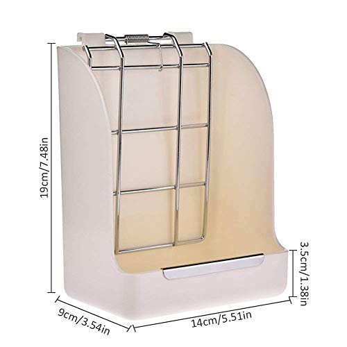 AKDSteel Alimentador de heno blanco, 2 unidades, para conejo, hierba y alimentos, doble uso, alimentador de conejo, alimentador de heno, ideal para conejillos de indias, chinchillas y hámsteres