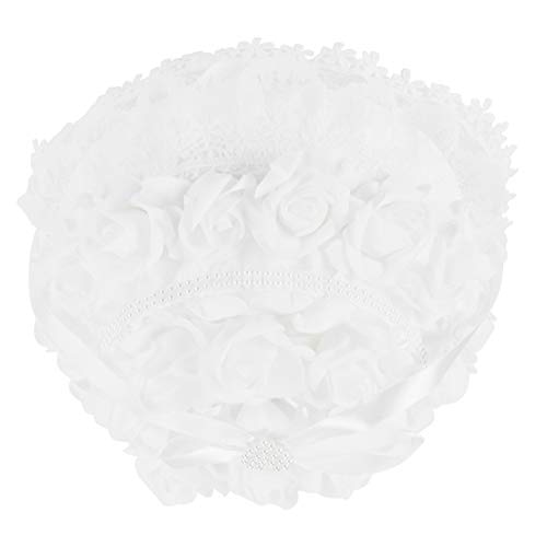 Almohada de anillo de boda, caja de anillo con lazo de cinta, caja de almohada de anillo elegante blanca, para ceremonia de boda en casa(5903)