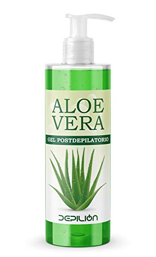 Aloe Vera 500ml para la Depilación Cera/Tratamiento para la Piel Post Depilación/Roll-on Cera para depilación