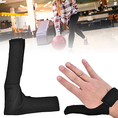 Alomejor Bolos Guante De Protección De Agarre De Mano Izquierda Derecha Guante para Deportes De Bola De Boliche(Black)