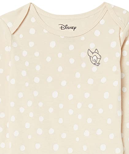 Amazon Essentials Baby Disney Star Wars Marvel Long-Sleeve Bodysuits Conjunto de Traje y Vestido, Paquete de 5 Bambi Nature, 9 Meses, Pack de 5