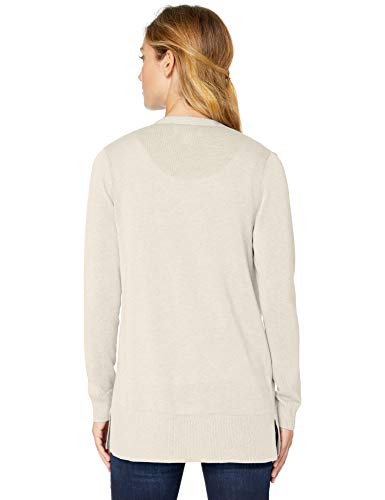 Amazon Essentials – Jersey cárdigan abierto y ligero para mujer, Beige (Oatmeal Heather Oat), US M (EU M-L)