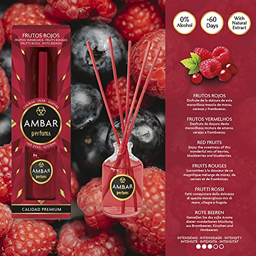 Ambar Perfums Mikado Ambientador, Frutos Rojos, 50 ml