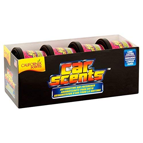 Ambientador California Car Scents, para coche, oficina y hogar, olor a cereza, 4 unidades
