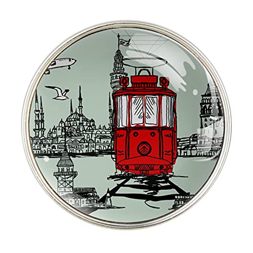 Ambientador de coche de Estambul Tranvía Perfume Coche Coche Ambientador de Ventilación Clip Fragancia Coche Olor Ambientador Difusor de Perfume (plateado)