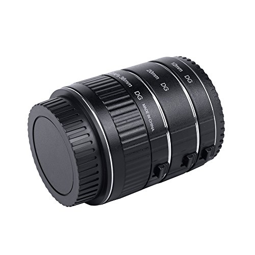 Andoer DG-C enfoque automático AF TTL tubos de extensión de Ring 12 mm 20 mm 36 mm Set Metal Mount con llantas para Canon EF EF-S 35 mm objetivo
