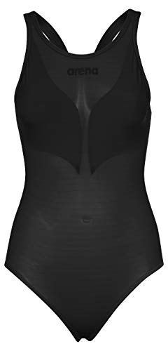 ARENA Bañador 1P Pwsk Carbon Duo Traje De Baño, Mujer, Black, 32