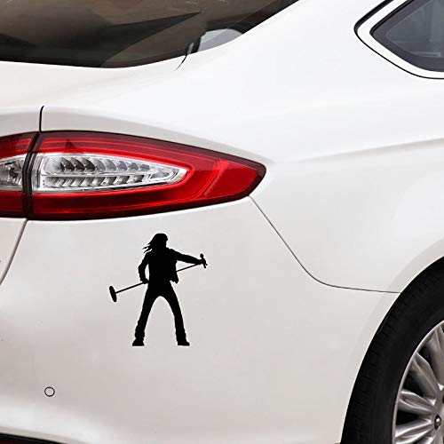 ARGYJAE 12.1cm * 14.3CM Musique Chanteur Roca Micro Musicien Vinilo Negro/Plata Coche Etiqueta C22-0763 (Color Name : Silver)